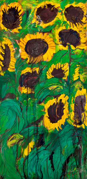 Peinture de tournesols par Ceija Stojka